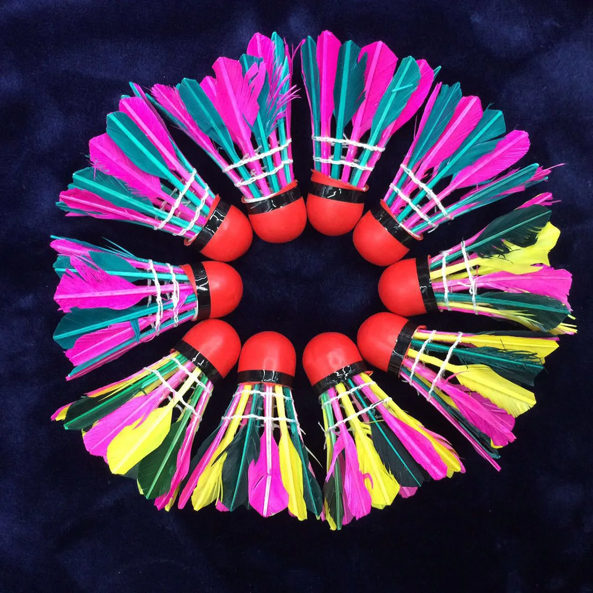 

11pcs Colorful Shuttlecocks Premium Duck Durable Light Weight Badminton Balls For s Indoor Outdoor Training