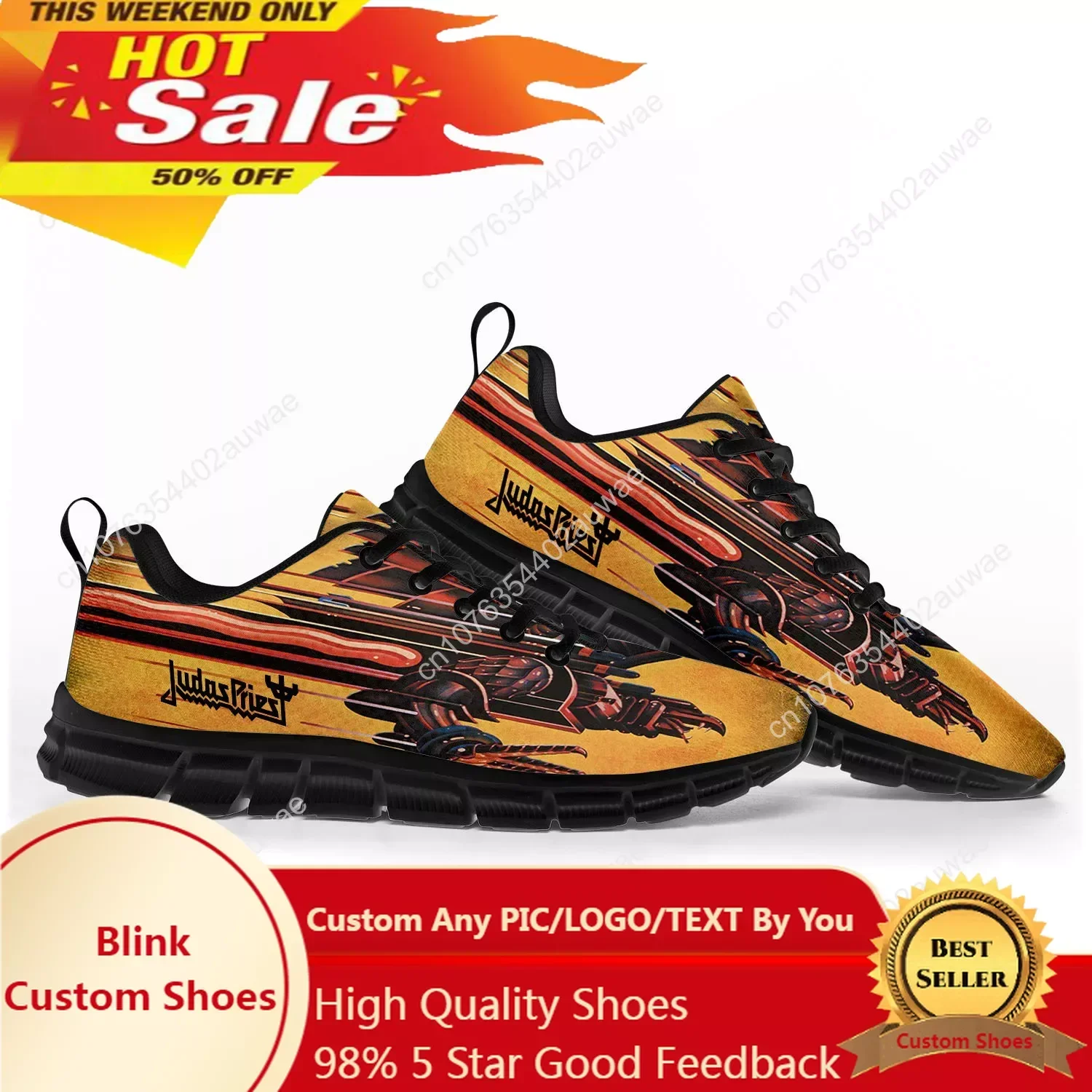 Judas Priest-Chaussures de sport RapMetal Rock Band pour hommes et femmes, baskets décontractées personnalisées pour adolescents et enfants, chaussures de couple de haute qualité