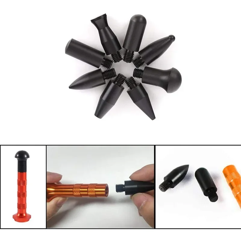 DIY Auto Paintless Dent Repair Kit Dent Hammer โลหะแตะลงปากกา 9 หัวเคล็ดลับ Dent Removal เครื่องมือสําหรับรถ Hail Damage Repair