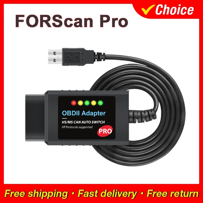 FORScan Pro Diagnostic Scanner Tool HS/MS CAN Car Scan Adapter For Ford Series Vehicles Hidden Function Programming