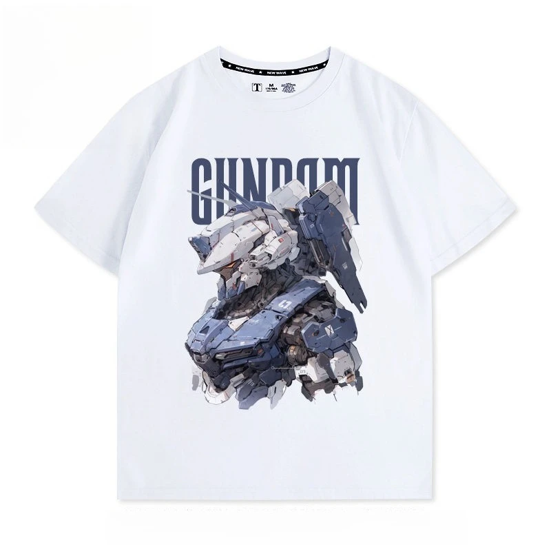 Mobile Suit Gundam Anime Printed T-shirt Men's and Women's T-shirt Men's Top Sports T-shirt 2026 Summer New Tee