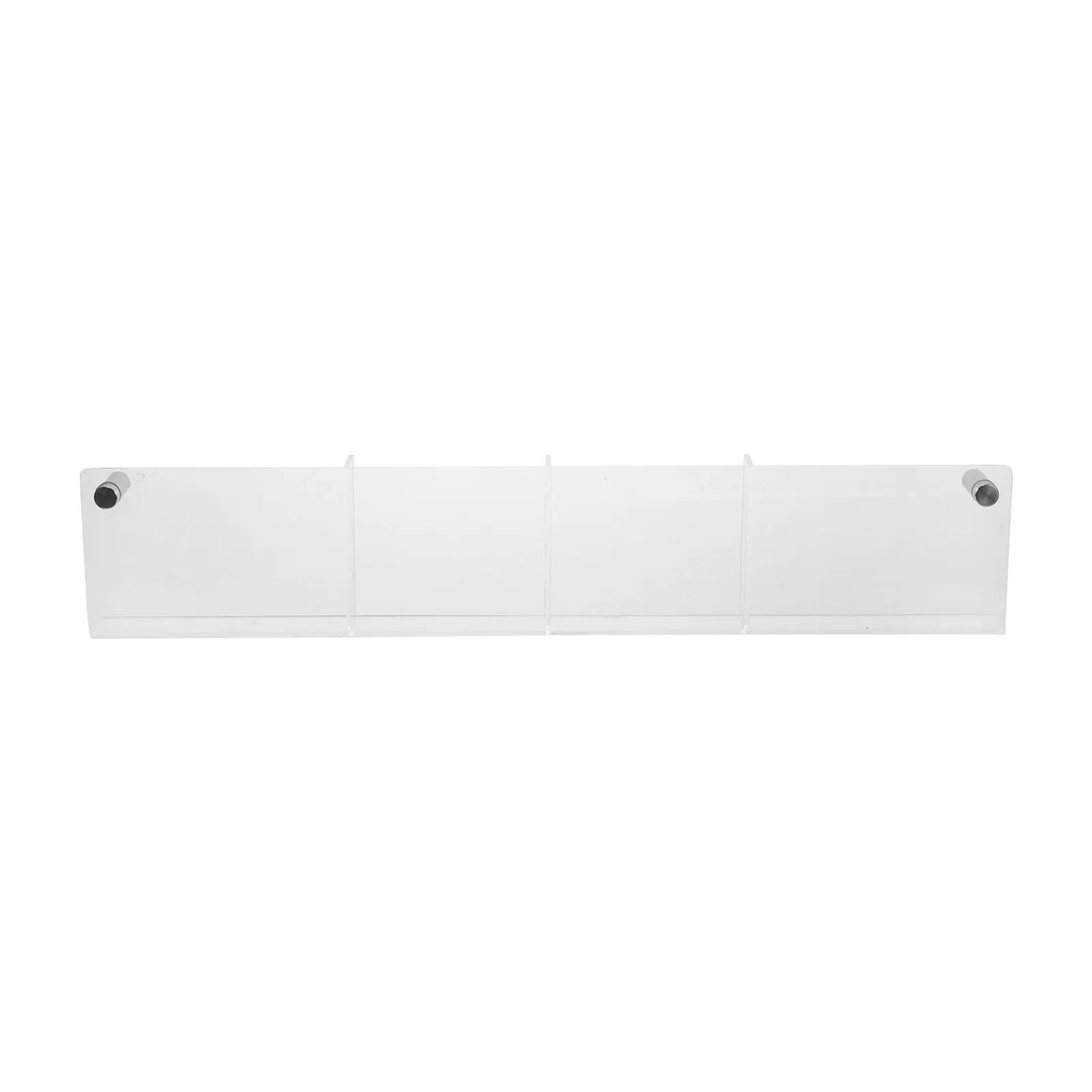 Wall Mounted Acrylic Brochure Holder 4-Compartment Transparent Display Stand for Flyers Menus Pamphlets Magazines in Cafes