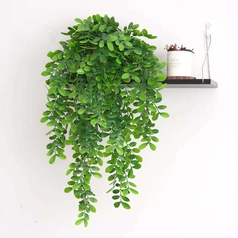 70cm Wall Hanging Plants Artificial Vines Fake Locust Leafs Rattan Plastic Jujube Tree Branch For Home Garden Outdoor Room Decor