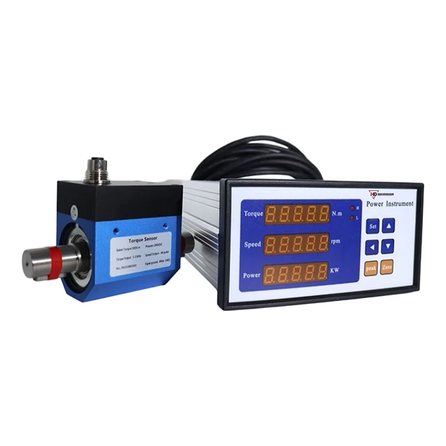 HB HBWTQ1050D Inline roterende digitale dynamische koppelsensor Instrumentvermogen Horizontale montage