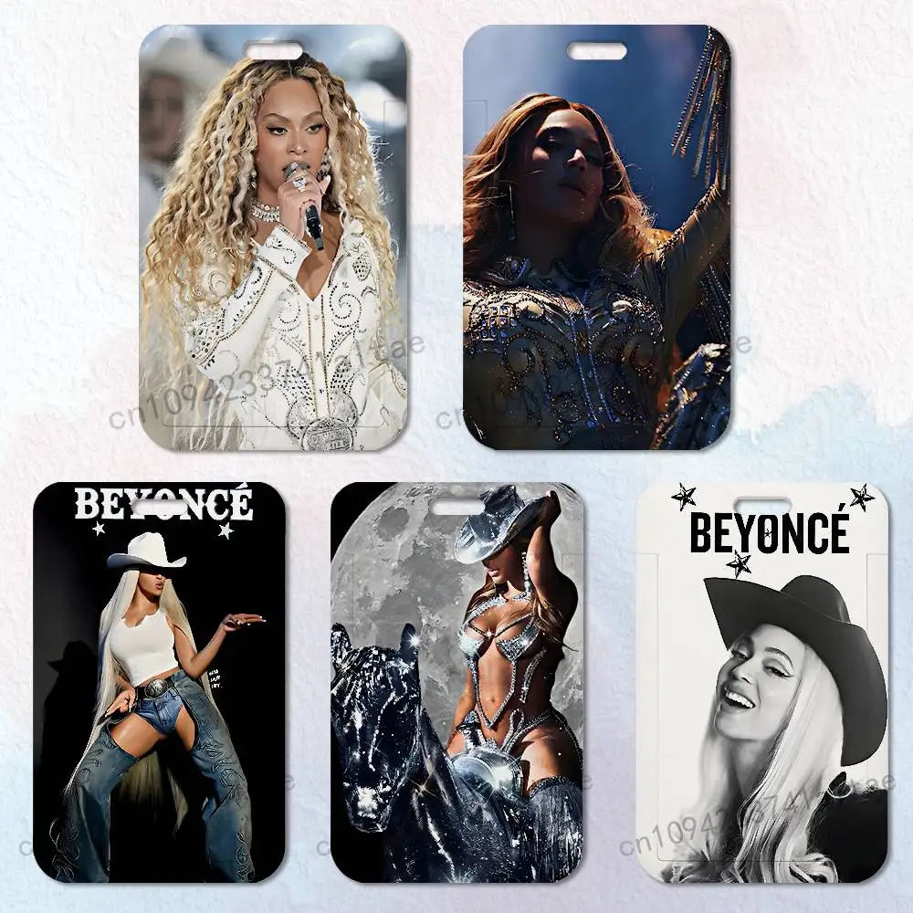 Singer B-Beyoncé Card Holder Lanyard Camera Neck Strap Credit Card Case ID Badge Credentials Protection