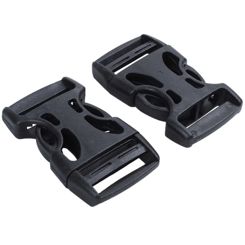 

【SEE】12Pcs Plastic Side Quick Release Buckles Clip For 25Mm Webbing Band Black