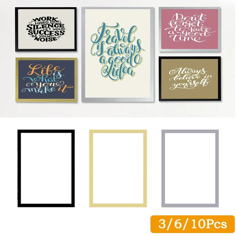Rectangle Magnetic Photo Picture Frame A4/A6 Reusable Poster Painting Cover Self-Adhesive Paper Info Display Rack Sign Holder