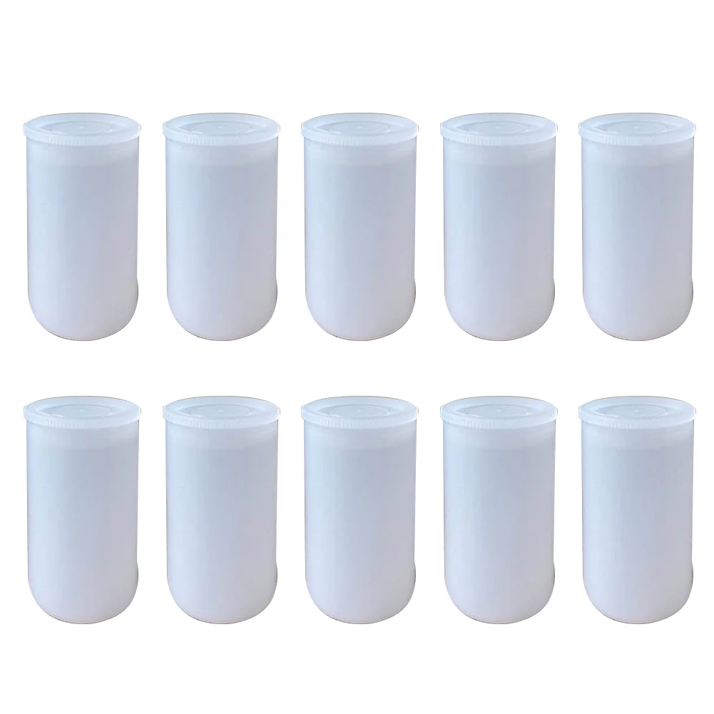 10Pcs Clear Plastic Empty Bottle Roll Film Case Seal Fishing Bait Container Refillable Container Paint Pigment Box