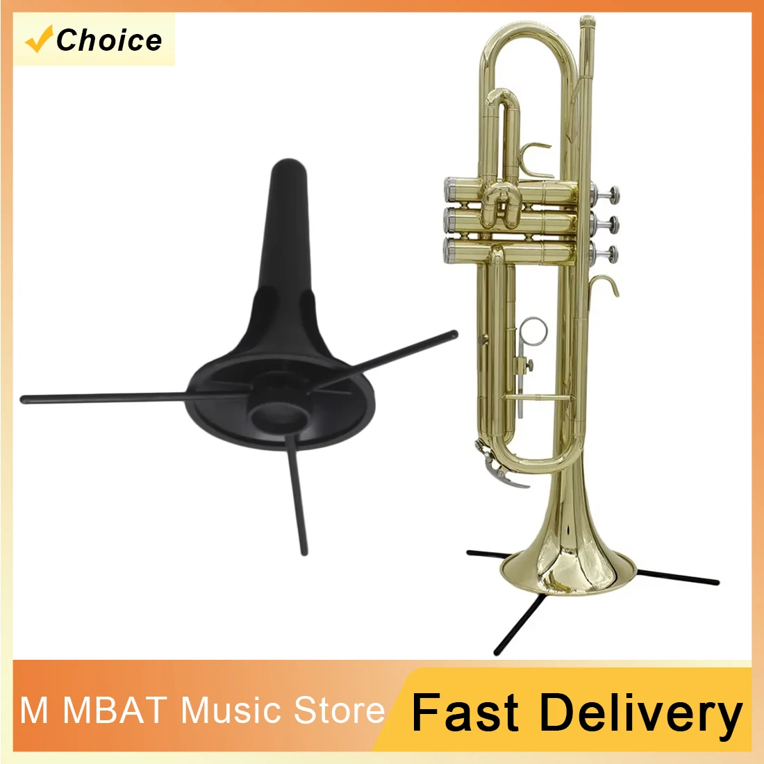 

M MBAT Держатель для штатива для трубы Портативная складная подставка Металлическая латунная ножка Держатель для трубы Подставка Аксессуары для музыкальных инструментов