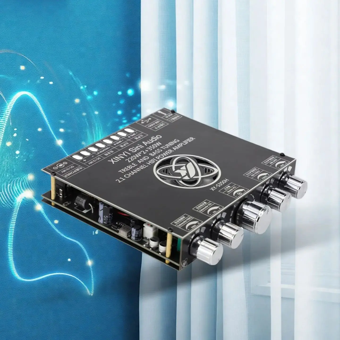 

S350H Bluetooth 5,1 2,1-канальный мощный аудио стерео усилитель сабвуфера плата TPA3251D2 220WX2 + 350 Вт TREBLE бас-нота тюнинг AMP