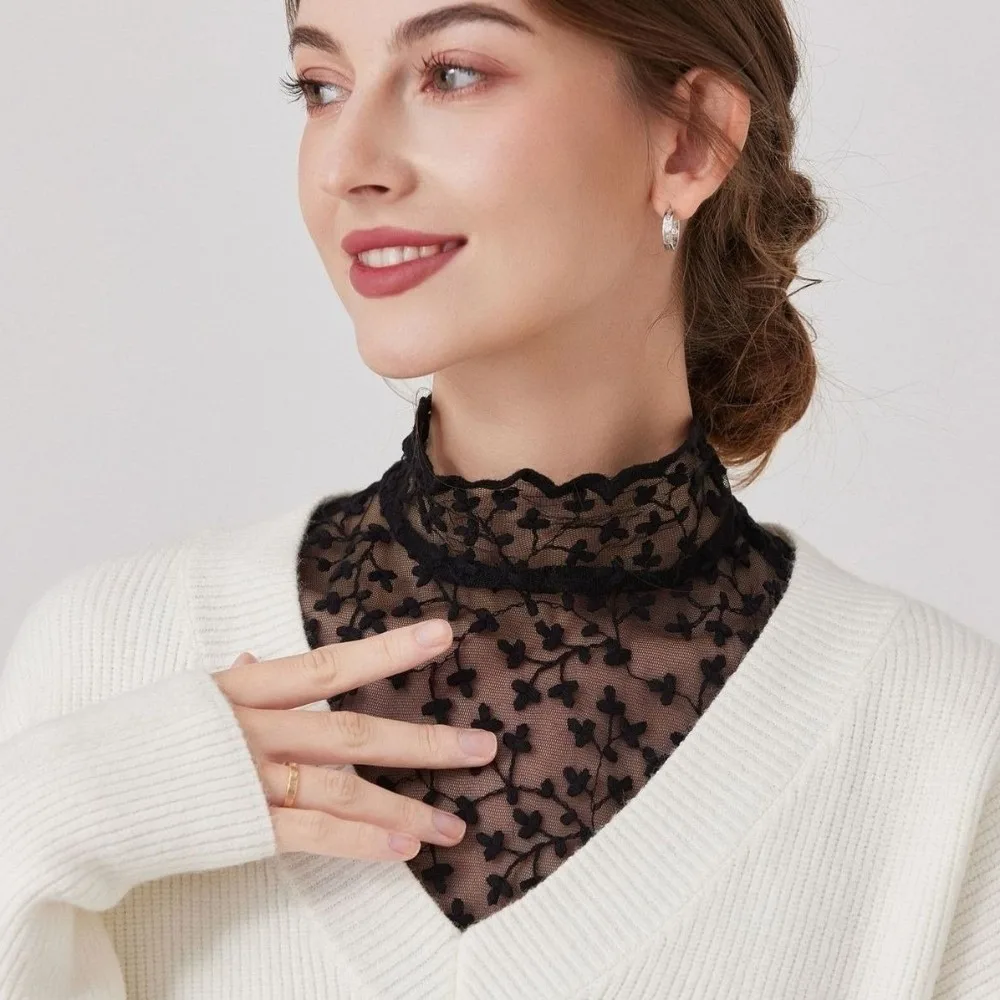 renda-transparente-falso-colar-oco-elegante-petala-colar-de-declaracao-preto-e-damasco-floral-bordado-blusa-falsa