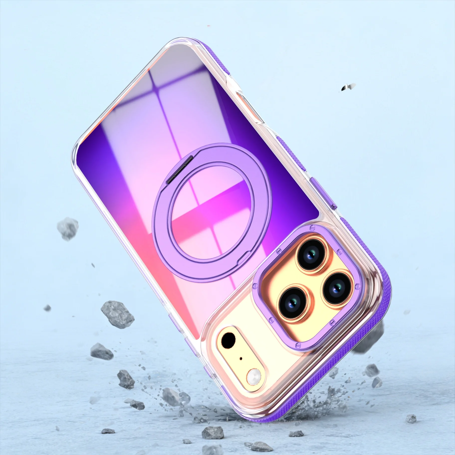 หรูหรา 360 ° เคสกันกระแทกแบบ - Gradient Color Case บทวิจารณ์และราคา