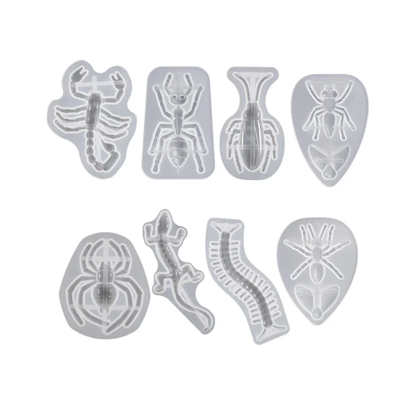 سحلية النمل العنكبوت العقرب حريش صرصور يطير الراتنج قالب من السيليكون راتنجات الايبوكسي لتقوم بها بنفسك قالب كعكة الحشرات #5