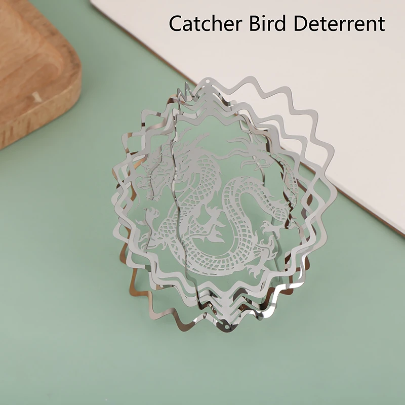 

Дракон, сублимационный Спиннер, металлическое вращающееся подвесное украшение, Фен-шуй, Ловец ветра, птица, сдерживающий детский Декор для фермерского дома