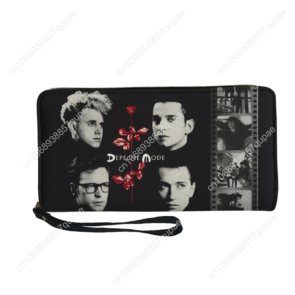 Depeche Rock Band Custom Wallet Purse Mens Womens Teenagers Zipper Long Wallets Double Print  Portable Wallet Gift Bag
