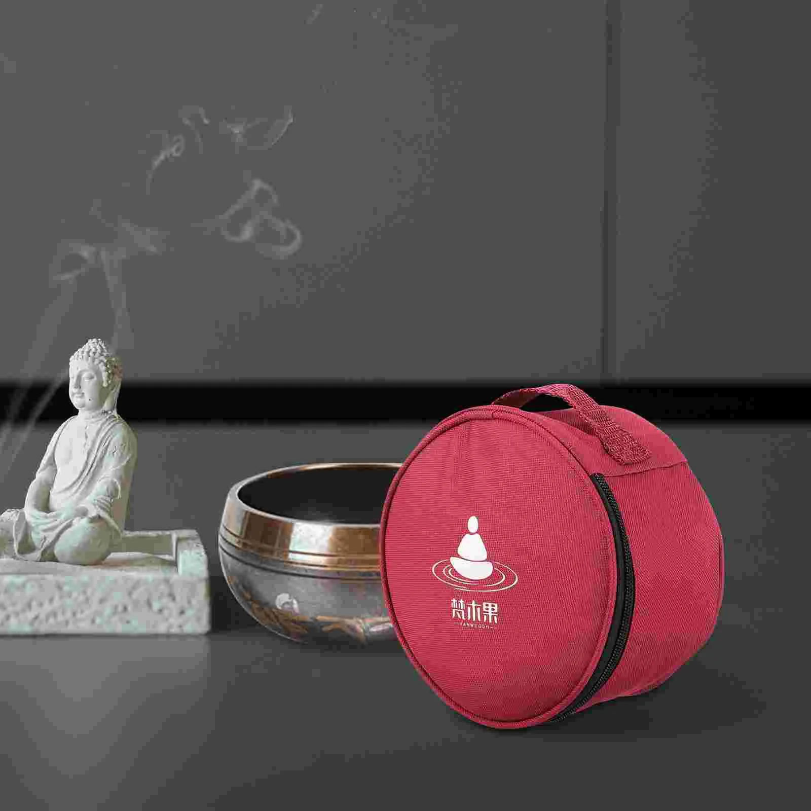 Crystal Bowl Storage Bag Portable Singing Holder Travel for Cloth Bowls Buddha Sound