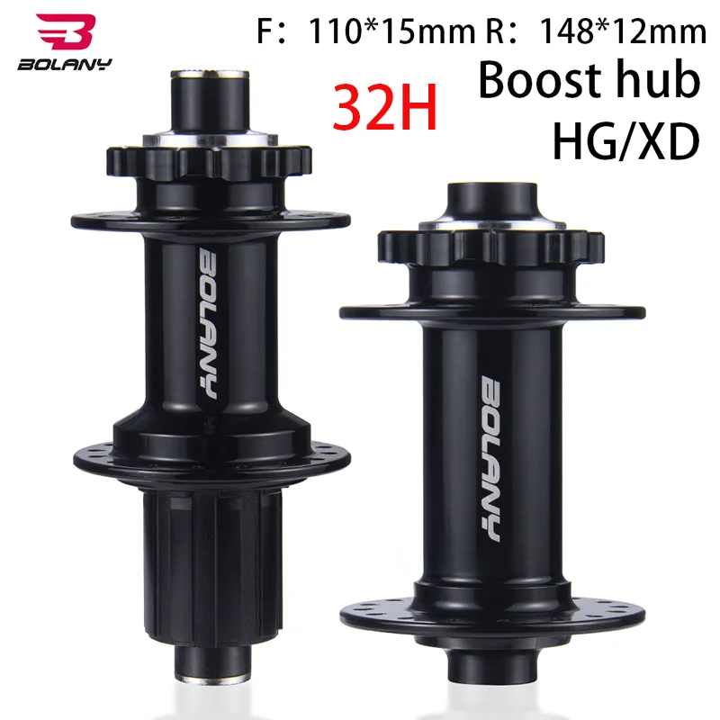 

Bolany MTB Disc Brake Boost Cube Hubs 6 Pawls 110x15 148x12 Mountain Bike Rolling XD/HG/MS Hub NBK 32 Hole Thru Bicycle Bearing