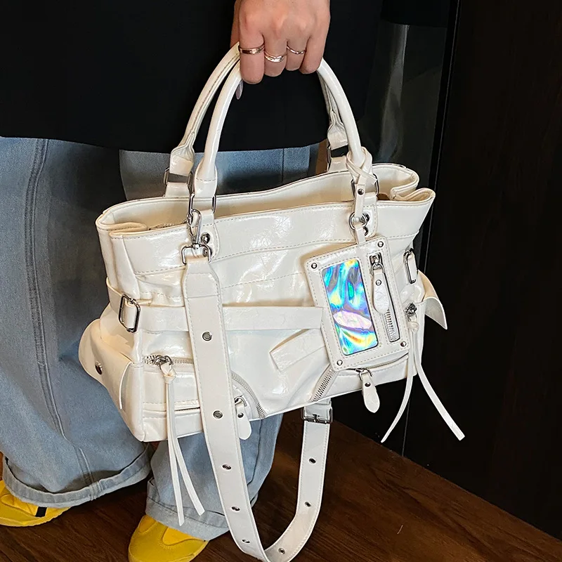 

Кошельки и сумки на плечо с заклепками в стиле панк, 2 шт./компл., сумка через плечо из искусственной кожи с дизайном ведра, мотоциклетная Bolsa Feminina