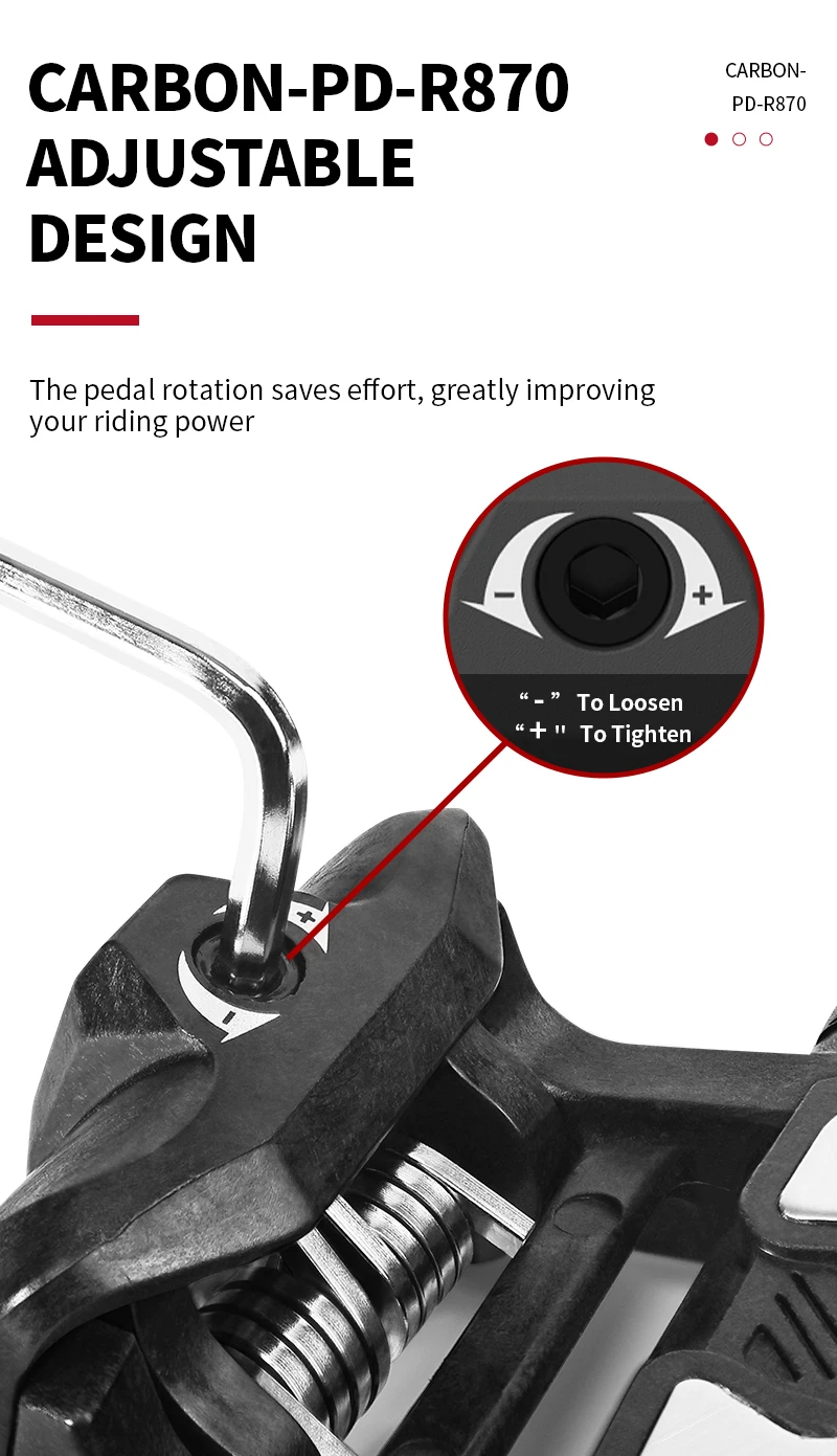 BUCKLOS Fahrradpedale Rennrad-Klickpedale aus Carbon-Nylon, Ultraleichte Selbstverriegelnde Plattformpedale für Gravel-Radsport – Detail 9