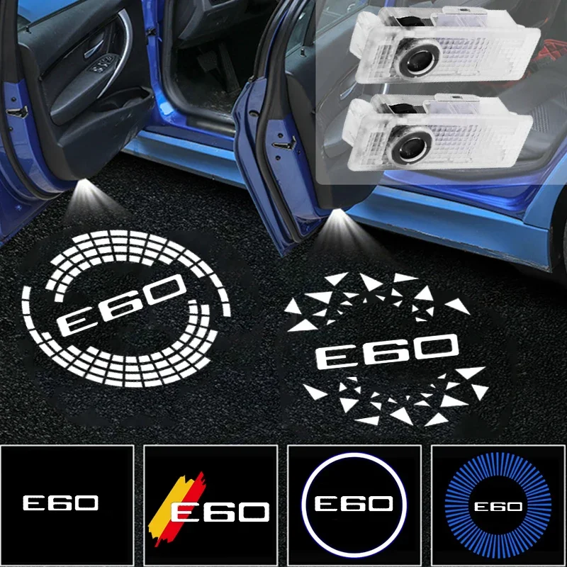 2PCS LED Car Door Projector Welcome Lights For BMW 5 Series E60 2004‑2017 Ghost Shadow Courtesy Badge Lamp Decor Accessories