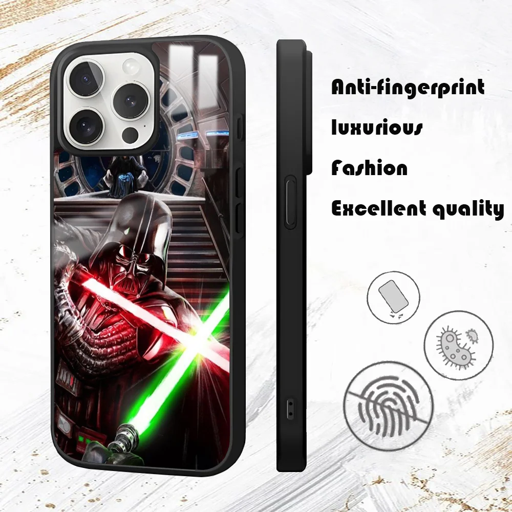 Film S-Star W-Wars Cool Phone Case For iPhone 16 15 14 13 12 11 Pro Max Plus Mini PC Mirror Fashion  phone case