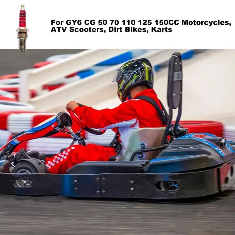 Motorcycle Spark Plug 1/3 Electrodes A7TC D8TC For GY6 CG 50 70 110 125 150CC Motorcycle ATV Scooter Dirt Bike Go Kart image 3