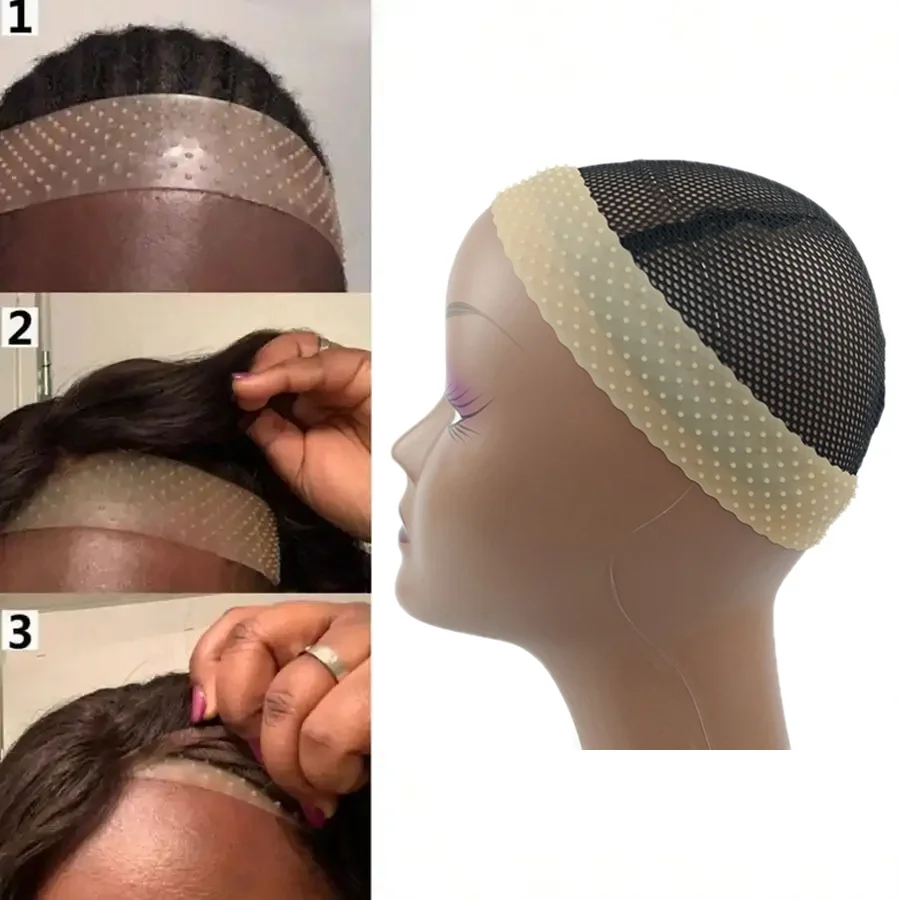

Elastic Soft Silicon Wig Band Silicone Wig Grip Band for edges band for wigs women's Headband Wig straps are used to secure wigs