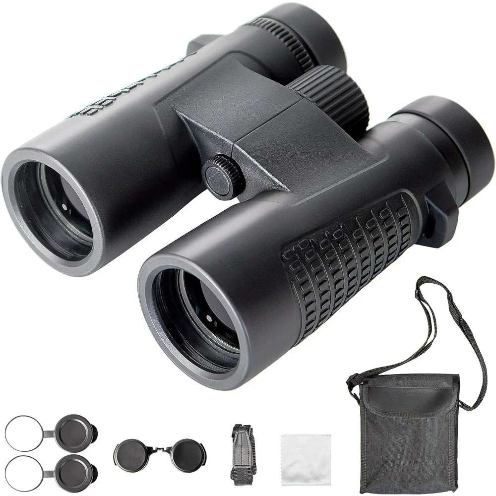 High Power 10x42 Binoculars for Adults and Kids,Wide Field of View, Clear Vision,includes Storage Bag and Neck Strap.