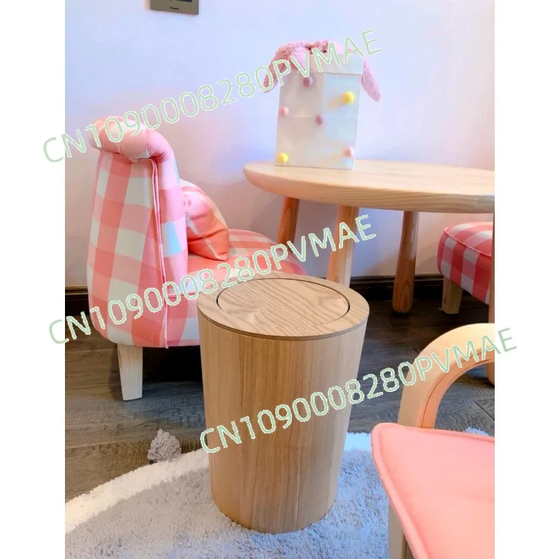 دلو خشبي بسيط على الطراز الياباني سعة 10 لتر، سلة مهملات قابلة للطي في المنزل والفندق وغرفة المعيشة وغرفة النوم مع غطاء #1