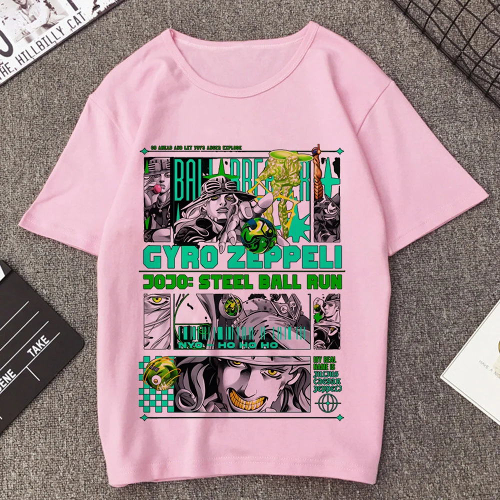Steel Ball Run Jojo Bizarre Adventure tshirt women funny aesthetic y2k baddie cute t-shirt y2k 2000s goth 80s gothic