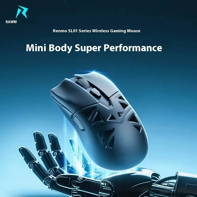 Rawm Sl01c Wireless Gaming Maus Mini Hohl Pfote Bluetooth 3311/3395 Sensor Nordic Chip 3-Modus Für Fps spiel Computer Peripheriegeräte