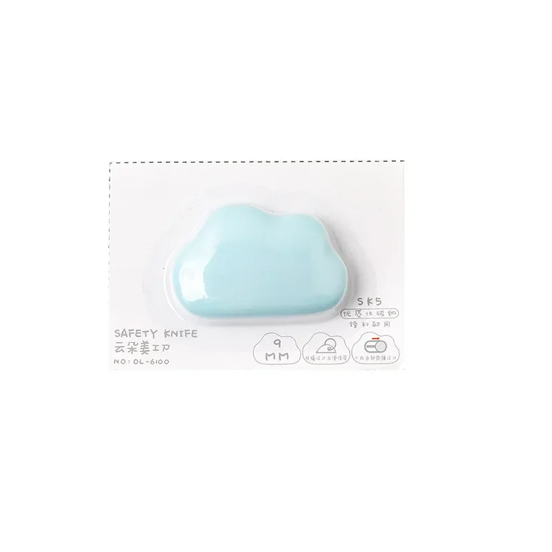 Mini Rabbit Cartoon Portable Utility Knife Cloud Stretch Paper Cutter Box Opener Letter Opener Office School Stationery Supplies