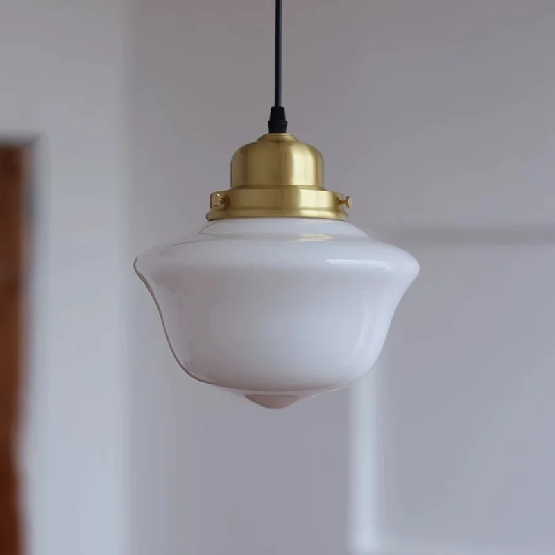 

French Antique Cream LED Ceiling Lamp E27 Bedroom Hallway Balcony Closet Dining Room Nordic Minimalist Vintage Pendant Light