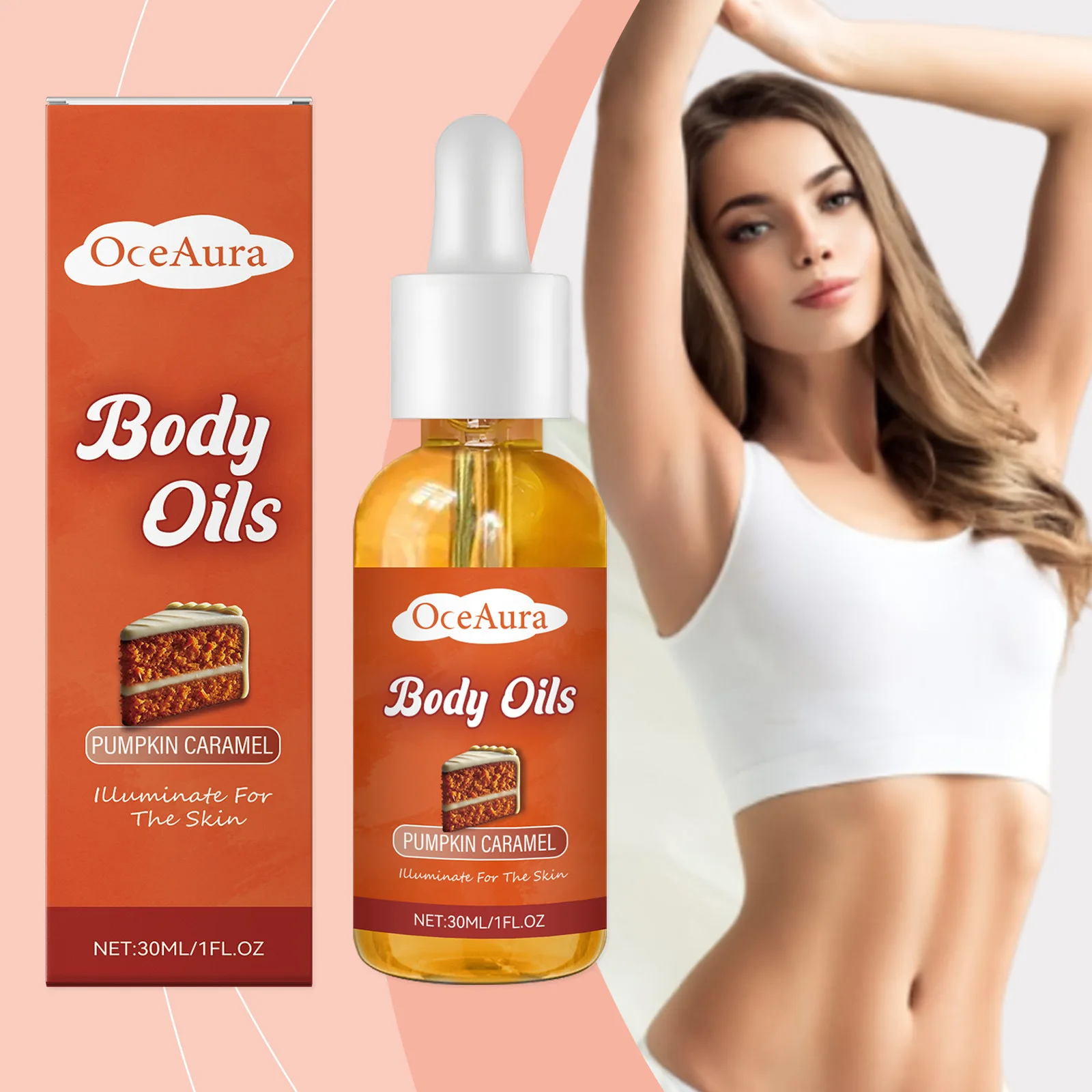 

OCEAURA Увлажняющее эфирное масло для тела с тыквой, увлажняющее, укрепляющее и увлажняющее, массажное средство для кожи тела, уход, аромат, эфирное масло
