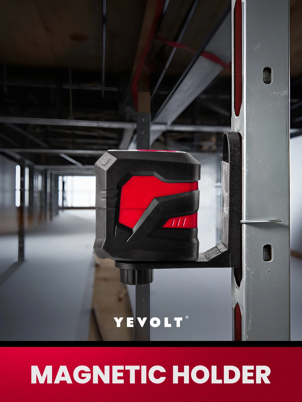 Imagem -06 - Yevolt Red Laser Level Kit Auto-nivelamento Ferramentas de Construção Suporte Magnético Base Rotativa Linha Cruzada Linhas Yvrll4xs2b1-b