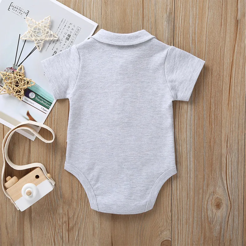 Sommer Baby Jungen Mädchen Overall Solide Polo Infant Baby Junge Mädchen Kleidung Overall Neugeborenen Bebies Roupas Für 0-1Y – Detail 6