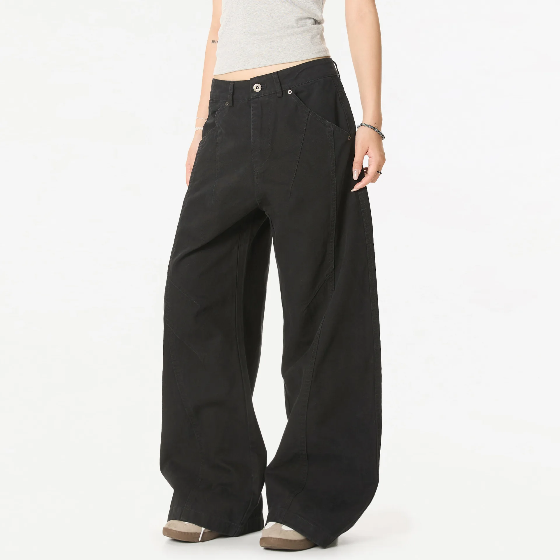 OR FL Celanfit Deconstruction Retro 100 Cotton Women Cargo Trousers Cool And Stylish A Sense Of Sophistication Baggy Y2k Slacks