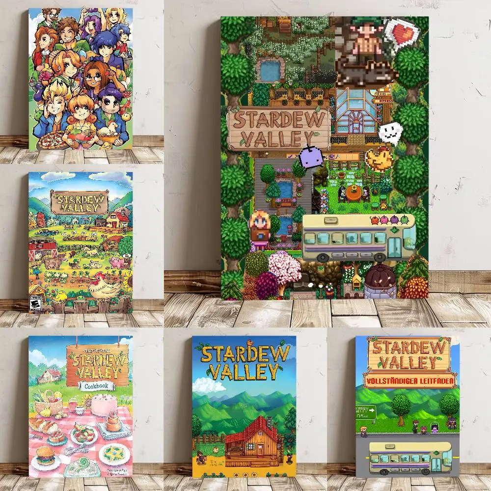 Spiel Stardew Valley Poster Hochwertiger Druck Wasserdichter Wandkunstaufkleber für Bar Wohnzimmer Dekor Geschenk