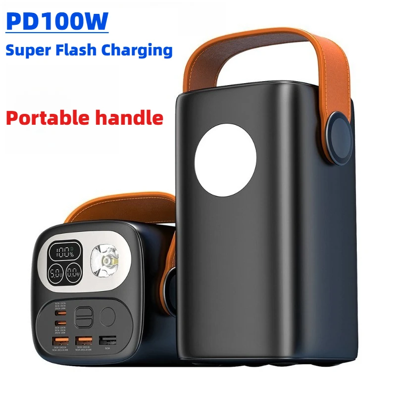 

60000mAh PD100W Fast Charging for Iphone15/ipad Cell Phone Projector Outdoor Portable Power Bank Batterie Externe LED Display