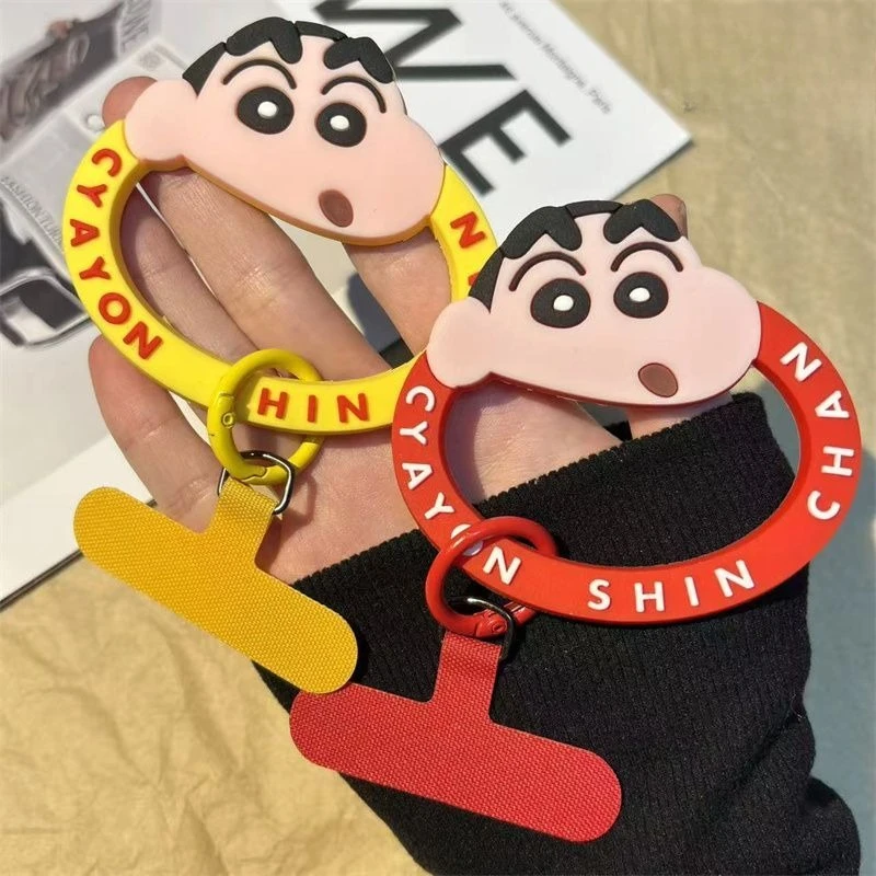 Crayon Shin-chan Boochan Nohara Shiro Zweidimensionaler Silikon-Handyanhänger Handyhülle Schlüsselanhänger Anti-Verlust-Ring für Handyhülle – Detail 5