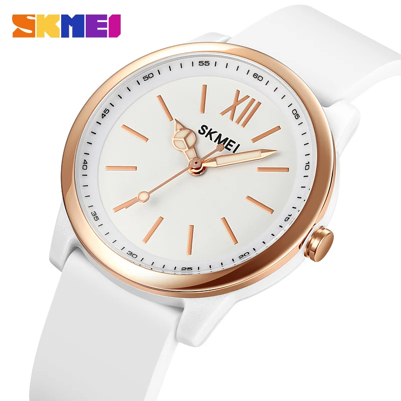 SKMEI Brand Woman Watch Fashion Casual Quartz Watches Waterproof Round Simple Original Design Personality Sport Watch Reloj