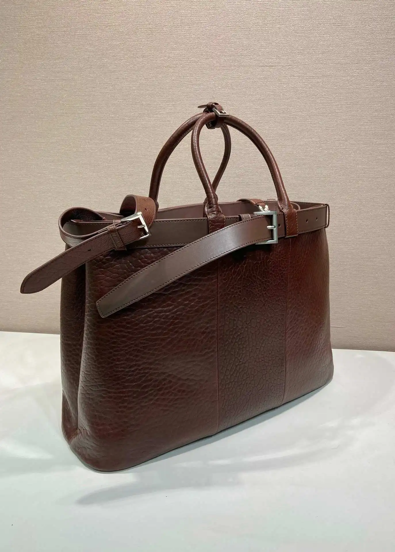 2025 Fall Winter New Men's Large Tote Bag, Genuine Sheepskin Leather Briefcase, Messenger Bag for Laptop, Crossbody Shoulder Bag