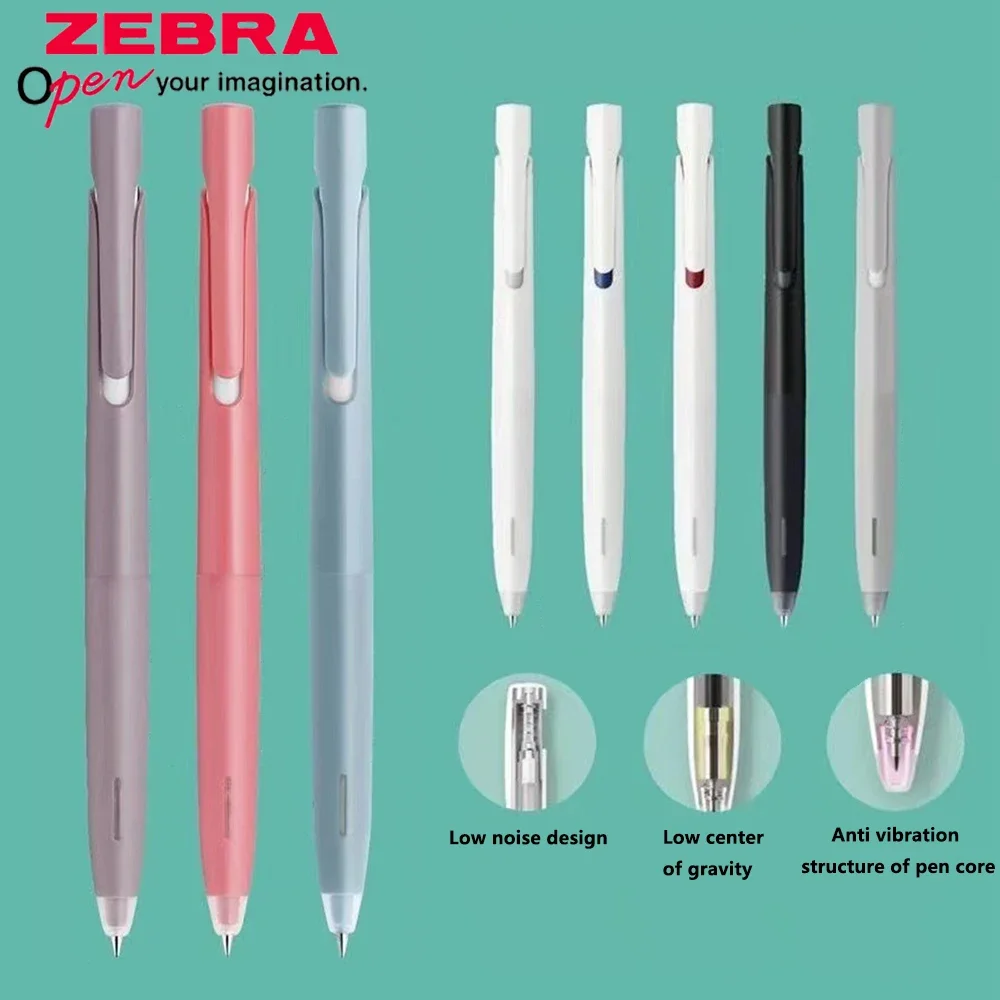 Japan Zebra Gel Pen JJZ66 Quick-drying Low Center of Gravity Vibration Reduction Push Pen 0.5mm Cute Stationery Back To School