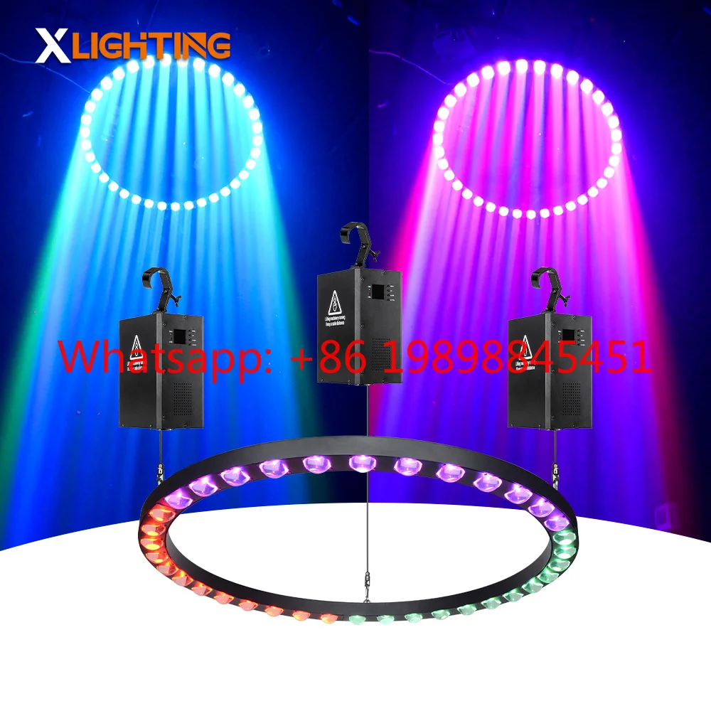 RGBW LED Kinetic Beam Ring Light DMX512 DJ Disco Club Matrix Stage Light