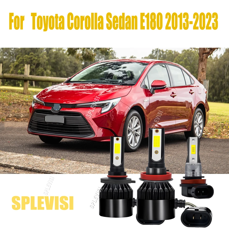 

LED Headlight Hi Low Fog 6000K Day White, IP67 Waterproof For Toyota Corolla Sedan E180 2013-20107 2018 2019 2020 2021 2022 2023