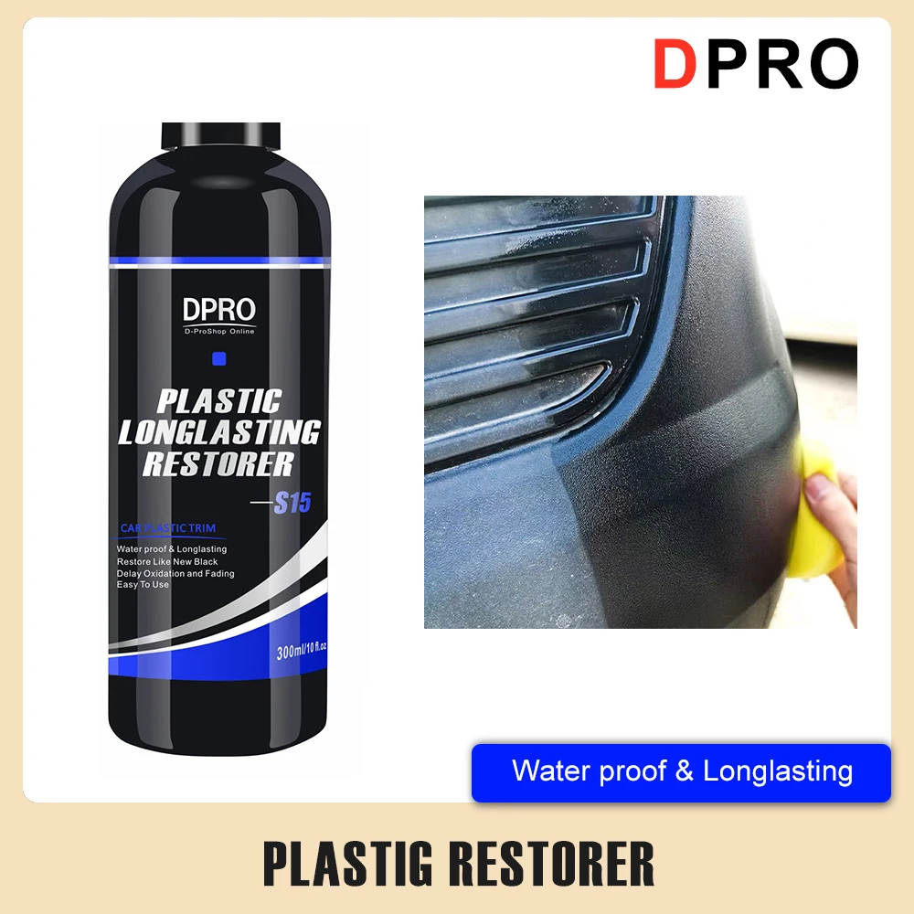 

DPRO Car Plastic Restorer Polish for Interior Exterior Trim Long-lasting Cleaner Agent Hydrophobic Coating Car Chemicals S15