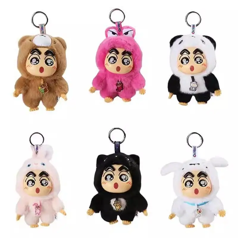 Echte Crayon Shin-Chan Fantasy Forest Serie Vinyl Puppe Blind Box Anime Figur Spielzeug Anhänger Schlüsselbund Kinder Überraschung Geschenk