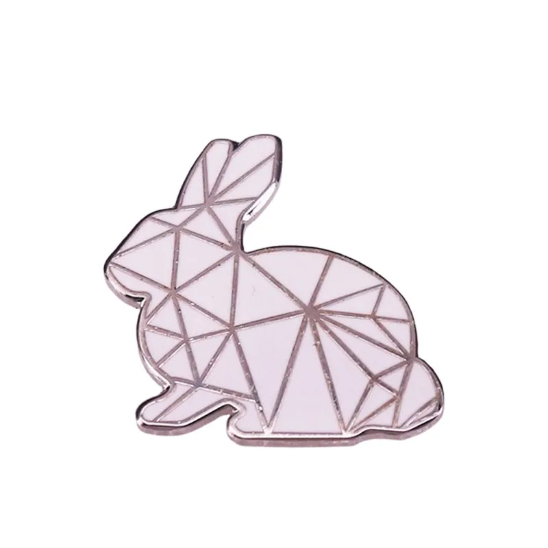 Cute White Origami Rabbit Brooch Cartoon Badge Brooch Gift Bag Decoration Accessories