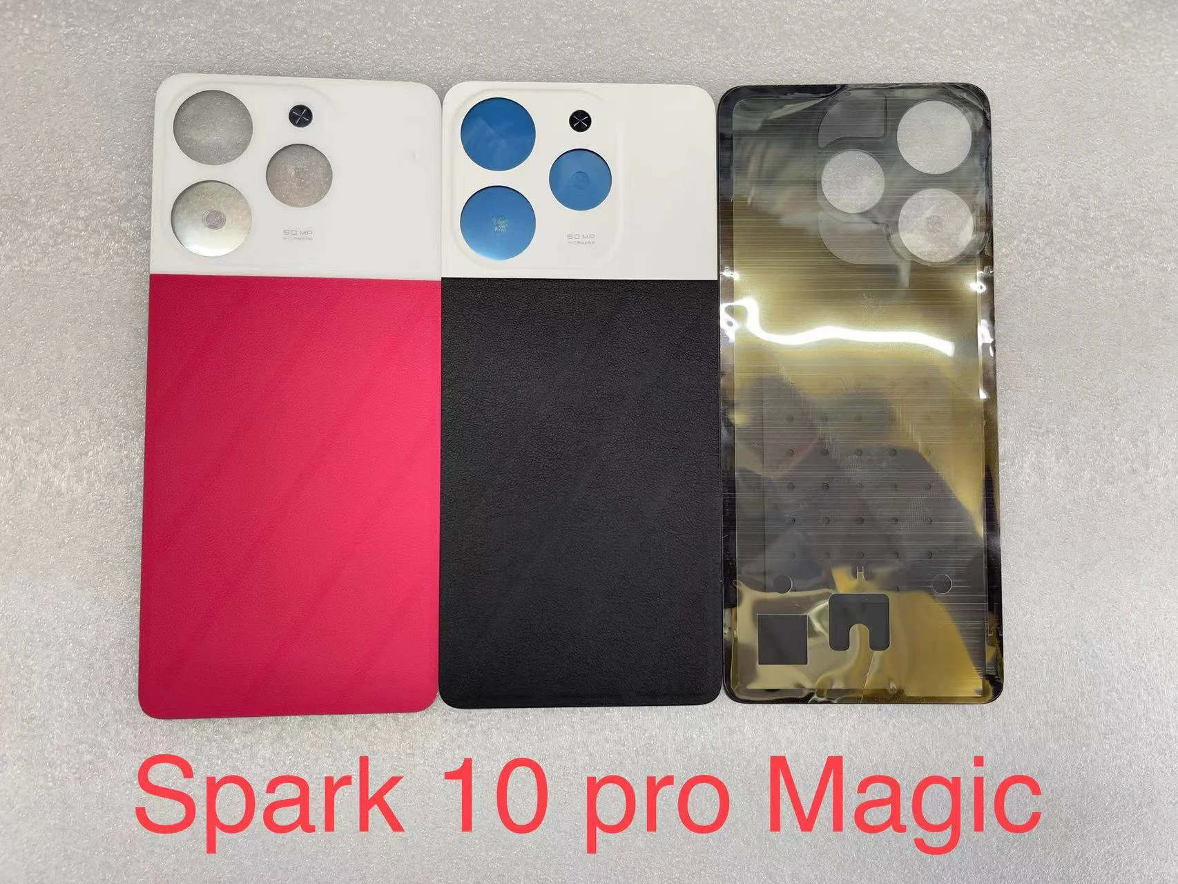 For Spark 10 pro Back Battery Cover Door Rear Glass Housing Case Replacement Battery Cover