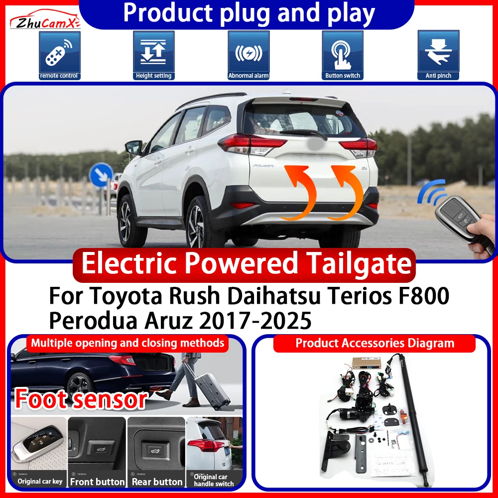 Электропривод багажника для Toyota Rush, Daihatsu Terios F800, Perodua Aruz 2017-2025 с функцией защиты от защемления и интеллектуальным управлением